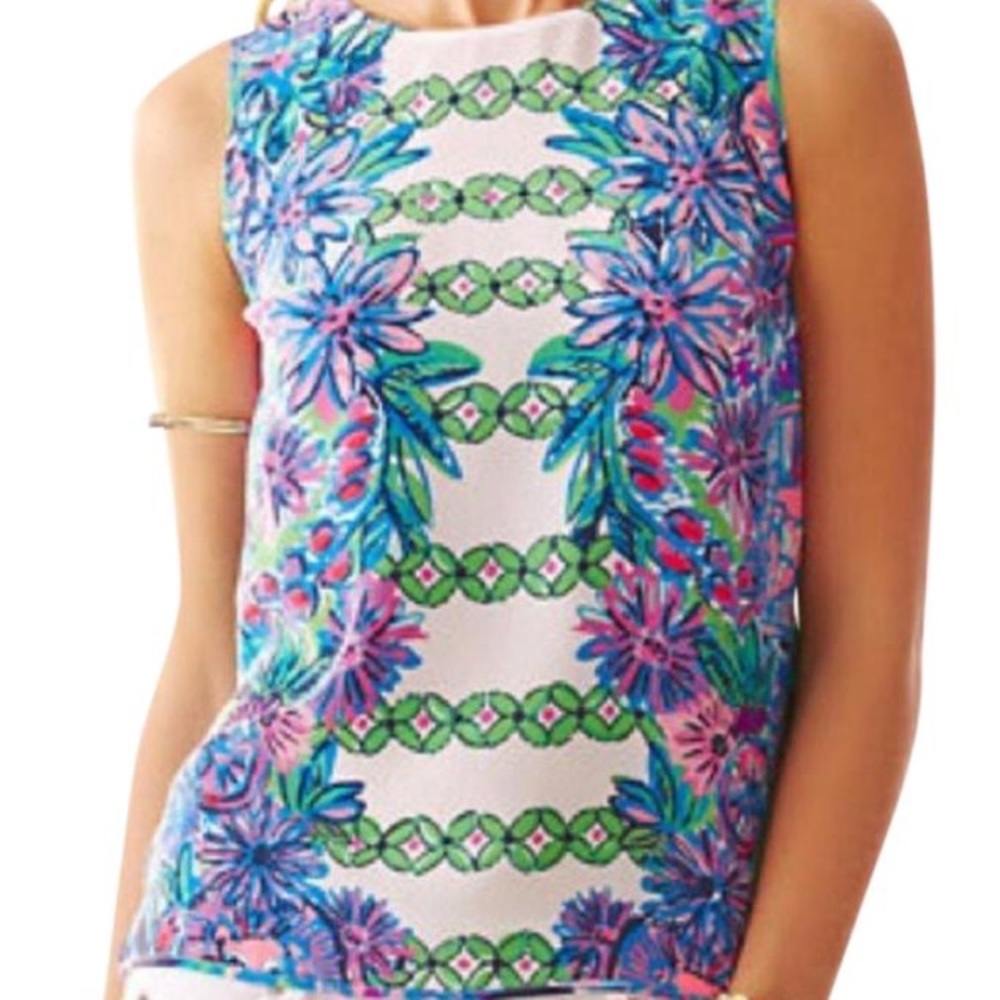 Lilly Pulitzer silk tank size S
